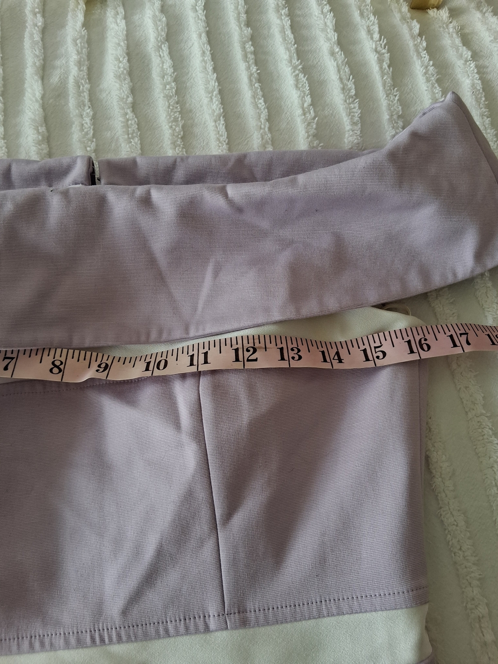 PAULE KA Lilac Strapless Bodycon Dress with White Trim - Picture 5 of 10